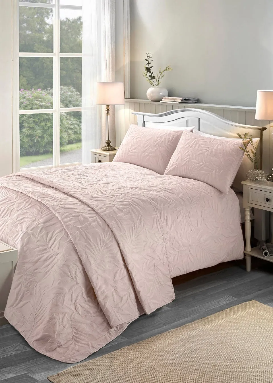 Serene Luana Soft Touch Pink Duvet Cover Set