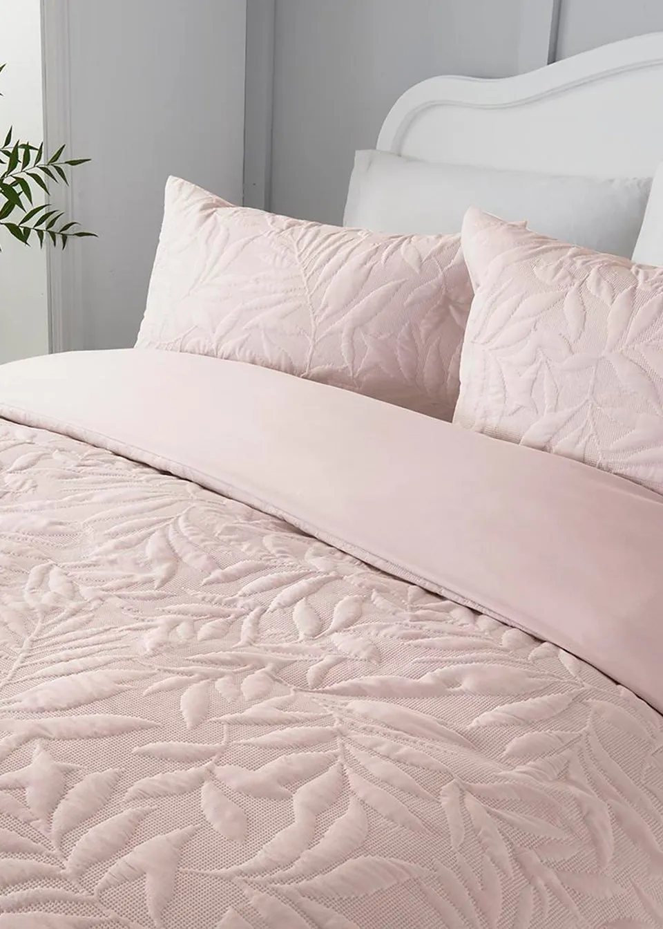 Serene Luana Soft Touch Pink Duvet Cover Set