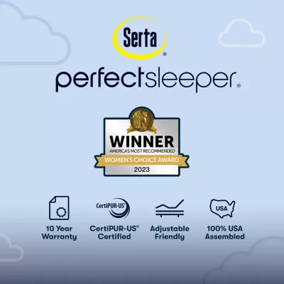 Serta Perfect Sleeper Cobalt Calm Plus 14" Firm PillowTop Mattress + Box Spring