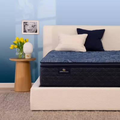 Serta Perfect Sleeper Cobalt Calm Plus 14" Firm PillowTop Mattress + Box Spring