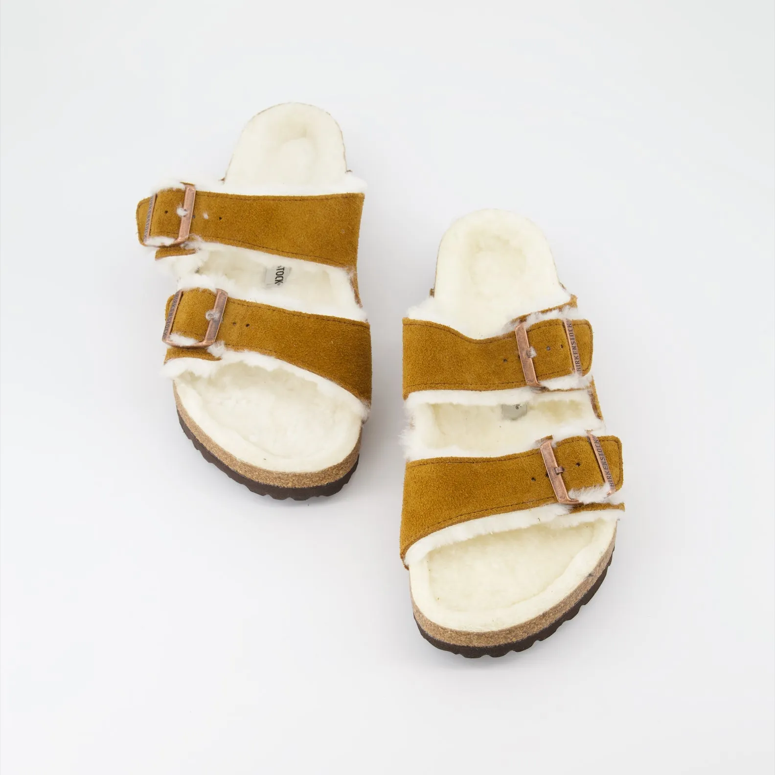 Shearling Fur Arizona Sandals