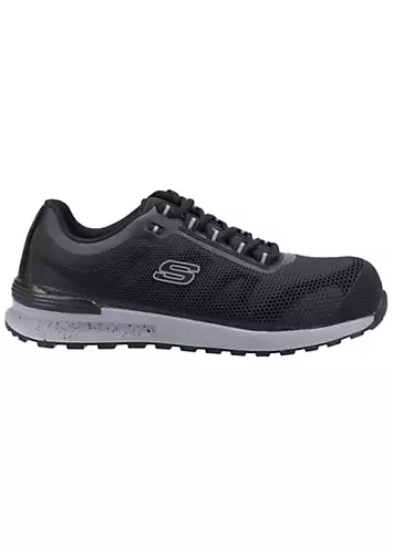 Skechers Work Mens Black Bulklin Bragoo Slip Resistant & Composite Saftey Toe Trainers | Kaleidoscope