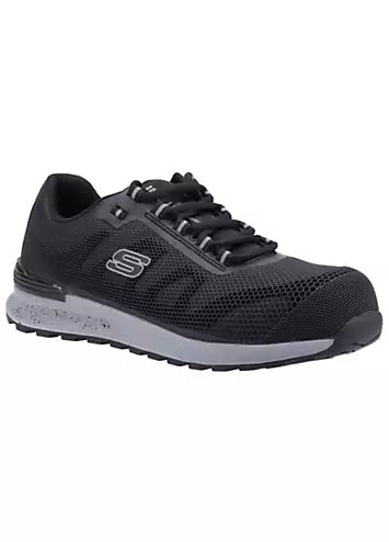 Skechers Work Mens Black Bulklin Bragoo Slip Resistant & Composite Saftey Toe Trainers | Kaleidoscope