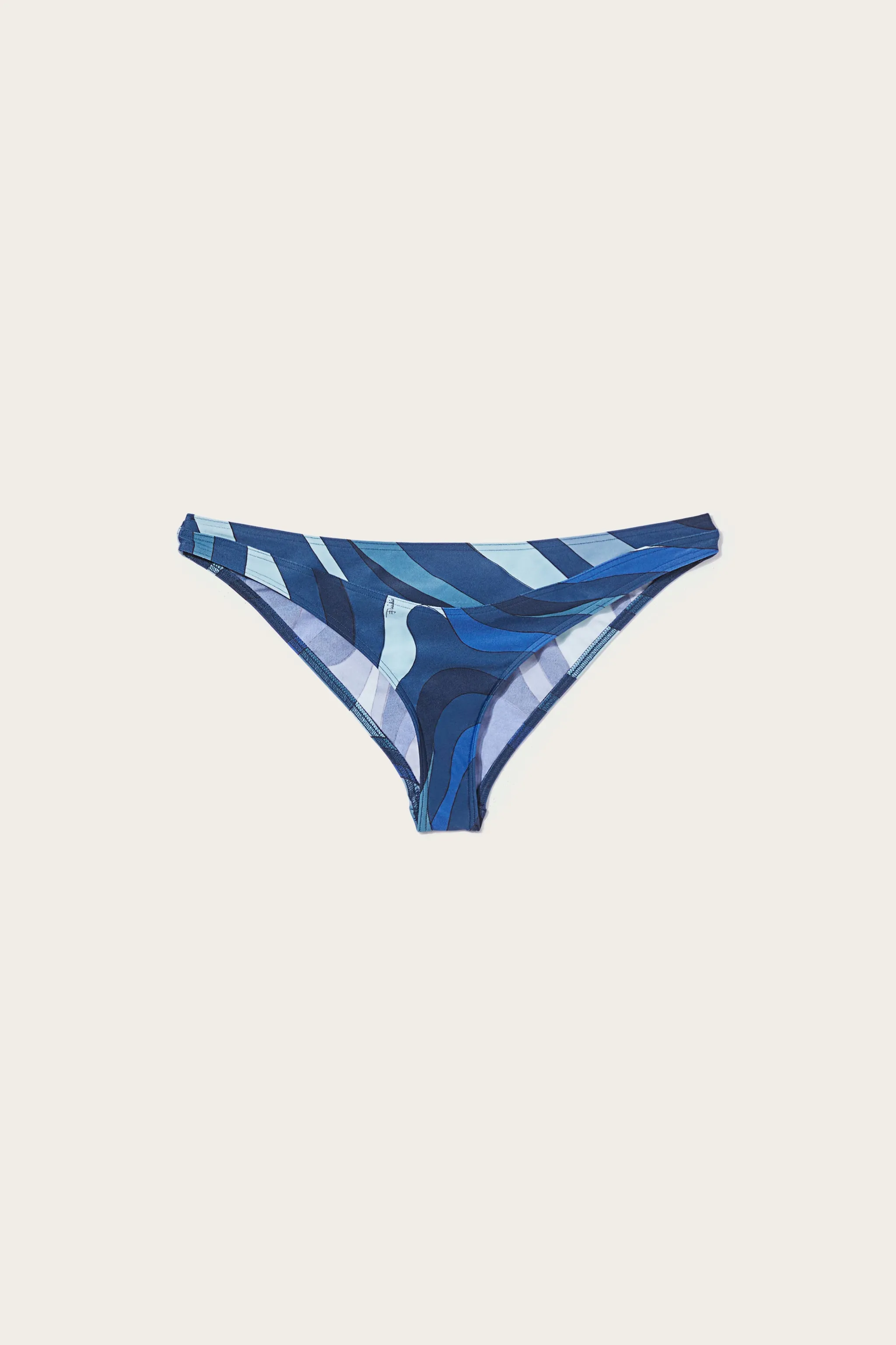 Slip bikini con stampa Marmo