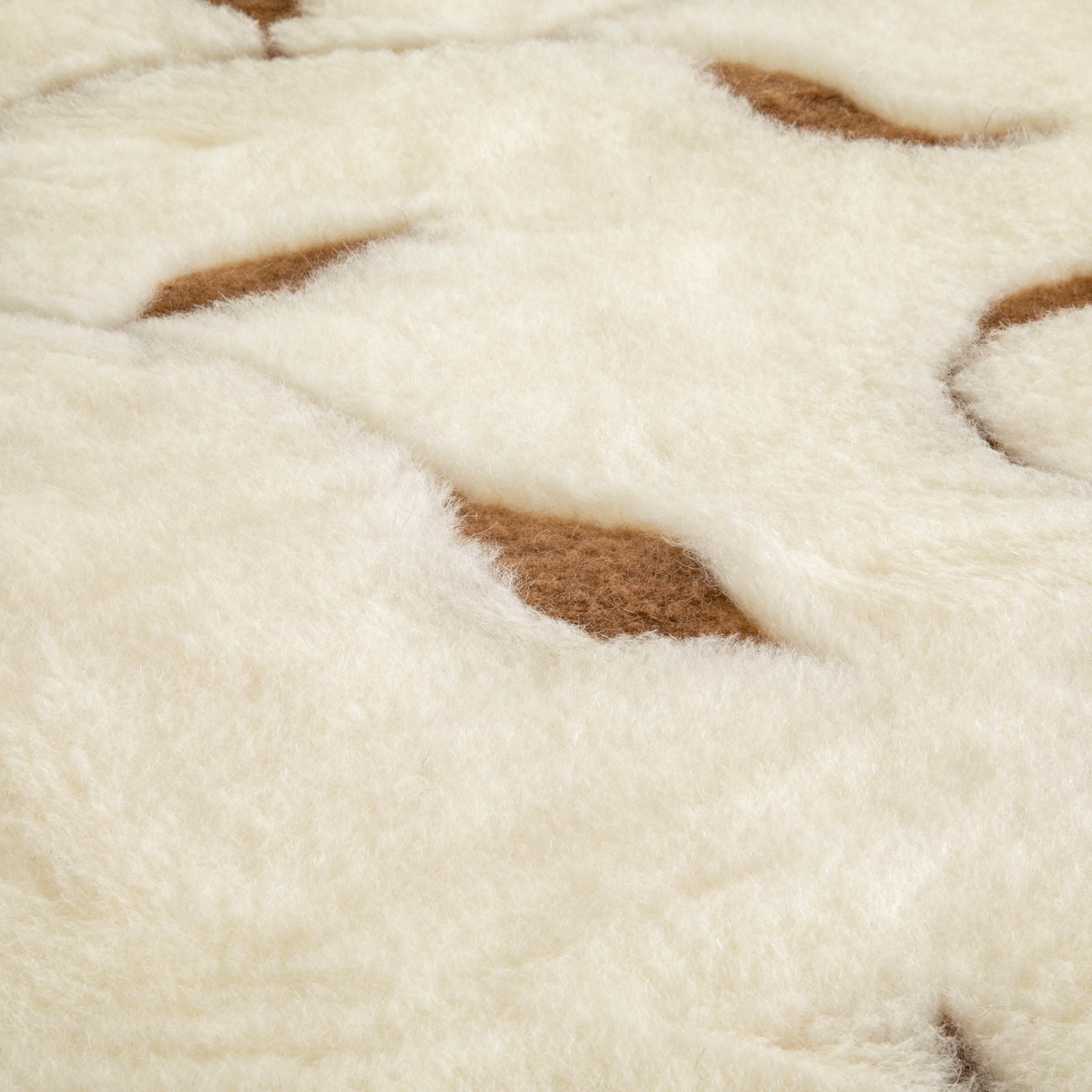 Soft Furnishings | Merino Wool Quilt - Leaf | Native Natural