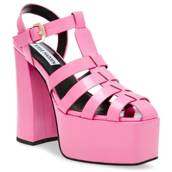 Steve Madden Vocanic Pink Box PU Sandals