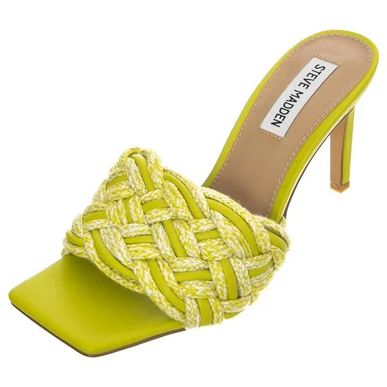 Steve Madden Womens Espresso Citron Mule Sandals