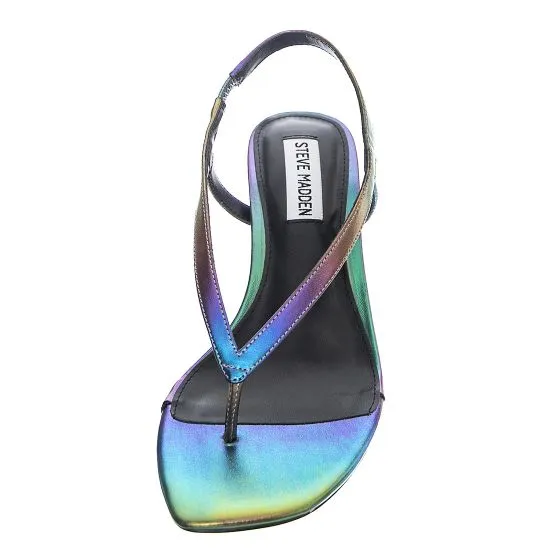 Steve Madden Zazzy Blue Iridescent Multicolore Sandals