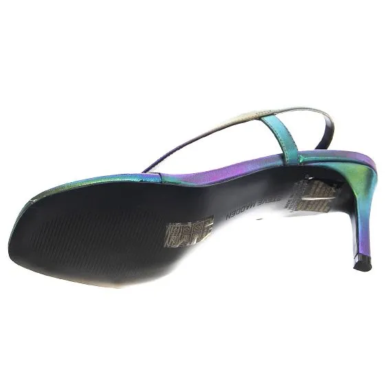 Steve Madden Zazzy Blue Iridescent Multicolore Sandals