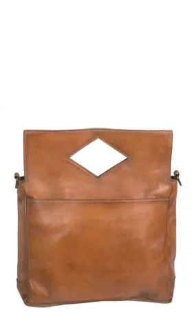 STS Ranchwear Cinnamon-Caramel Leather Wayfarer Convertible Crossbody Bag