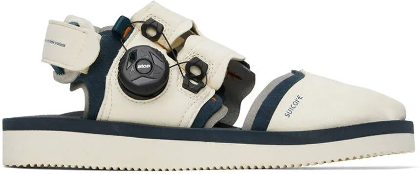 Suicoke Navy & Off-White HAKU-ab Sandals