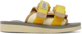 Suicoke Yellow & Off-White MOTO-Cab Sandals