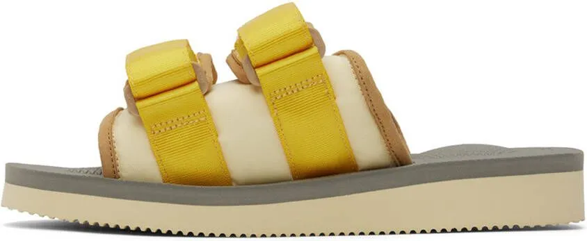 Suicoke Yellow & Off-White MOTO-Cab Sandals