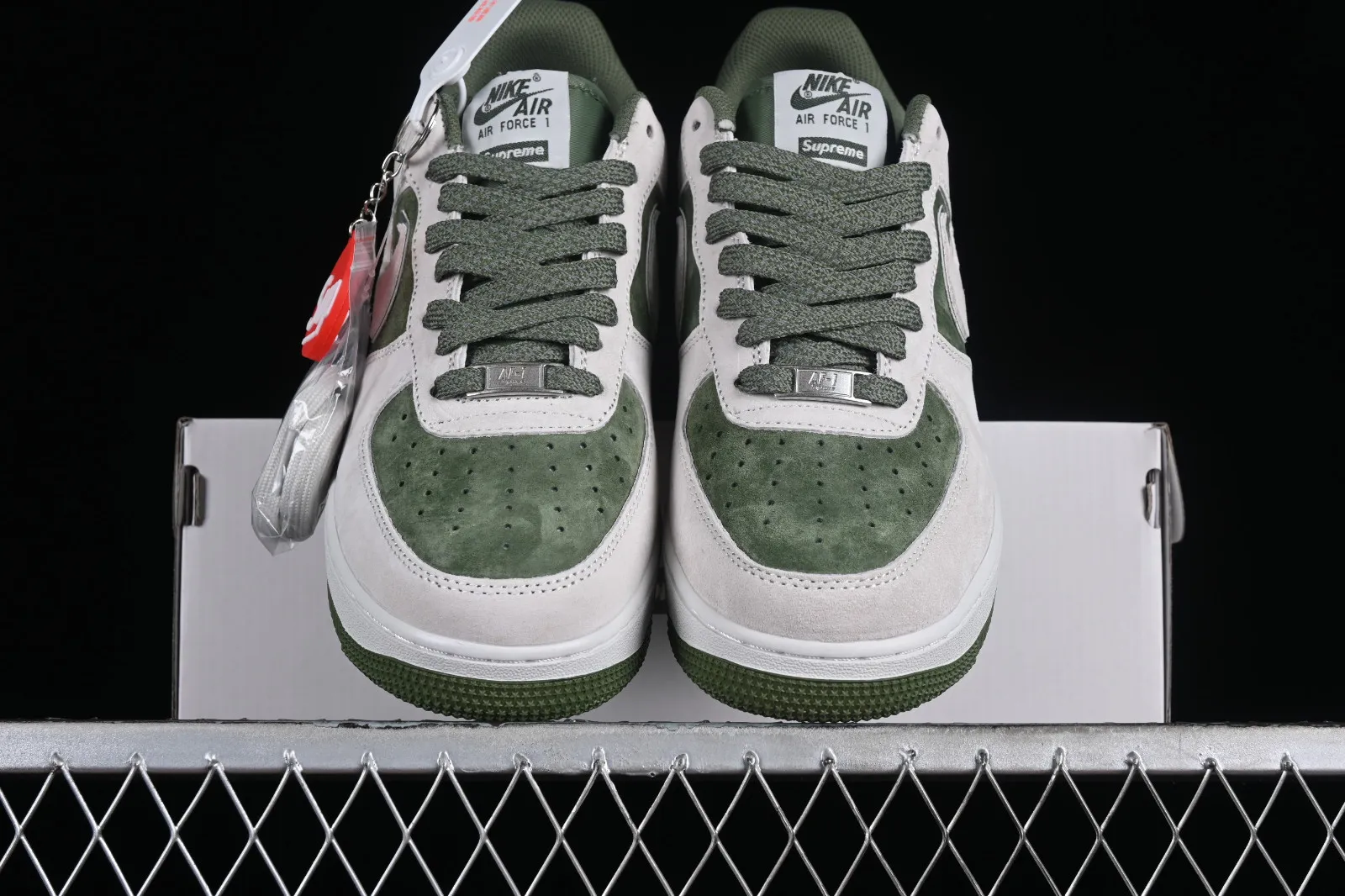 Supreme x Nike Air Force 1 07 Low Suede Grey Green ME2392-106