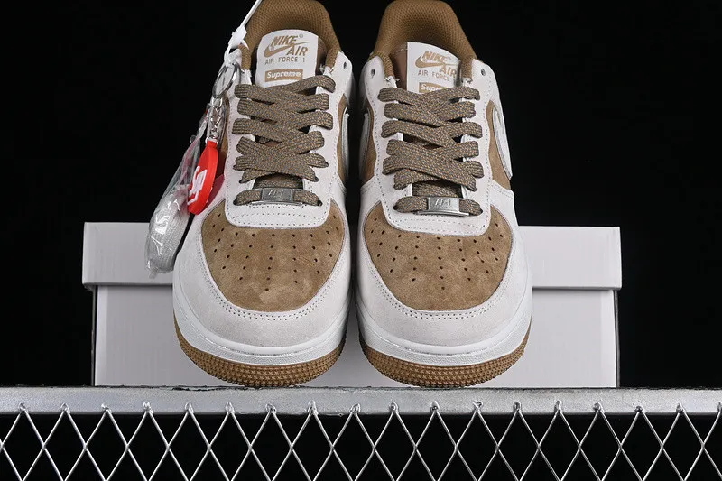 Supreme x Nike Air Force 1 07 Low Suede Kakhi Grey ME2392-101