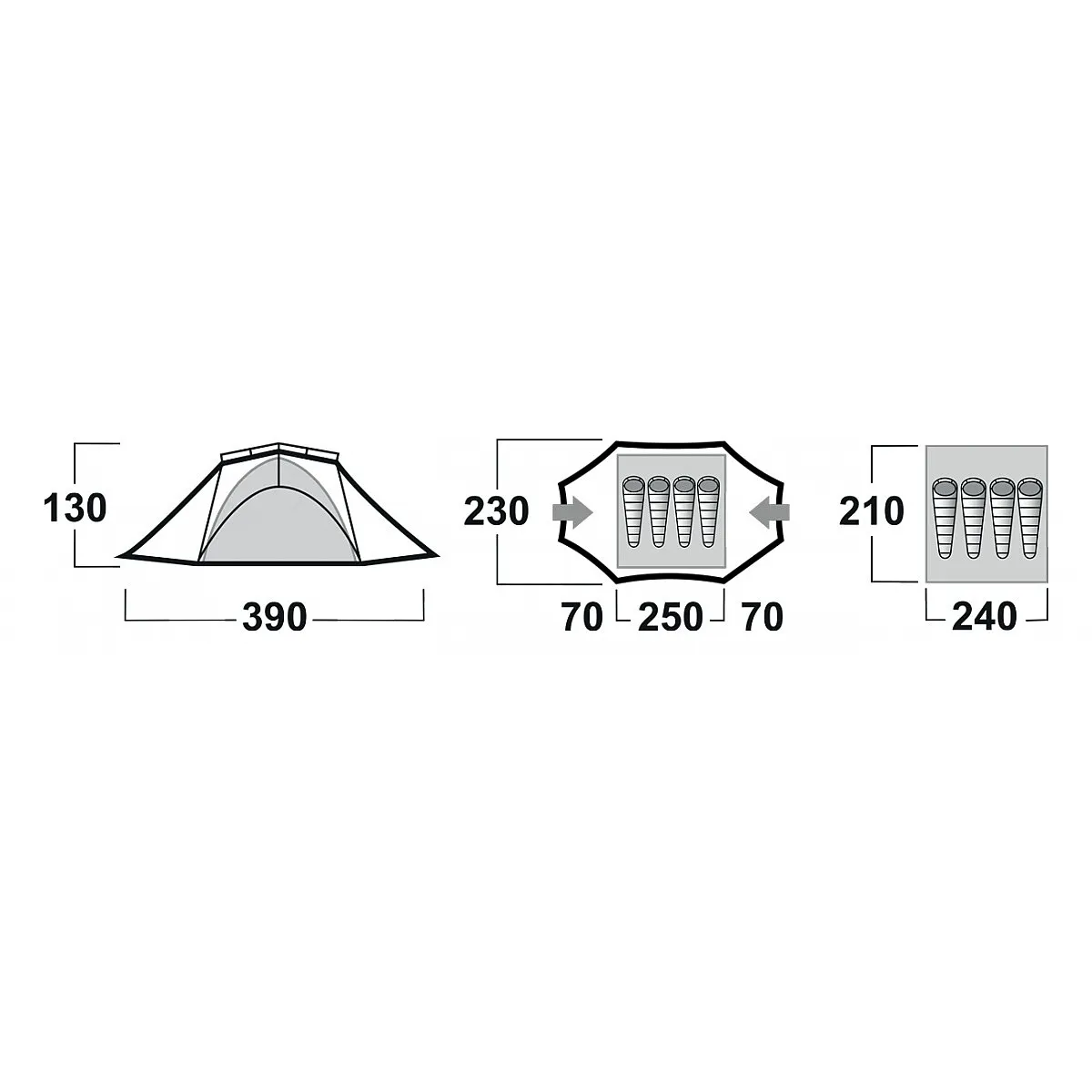 tent Husky Brofur 4 - Green