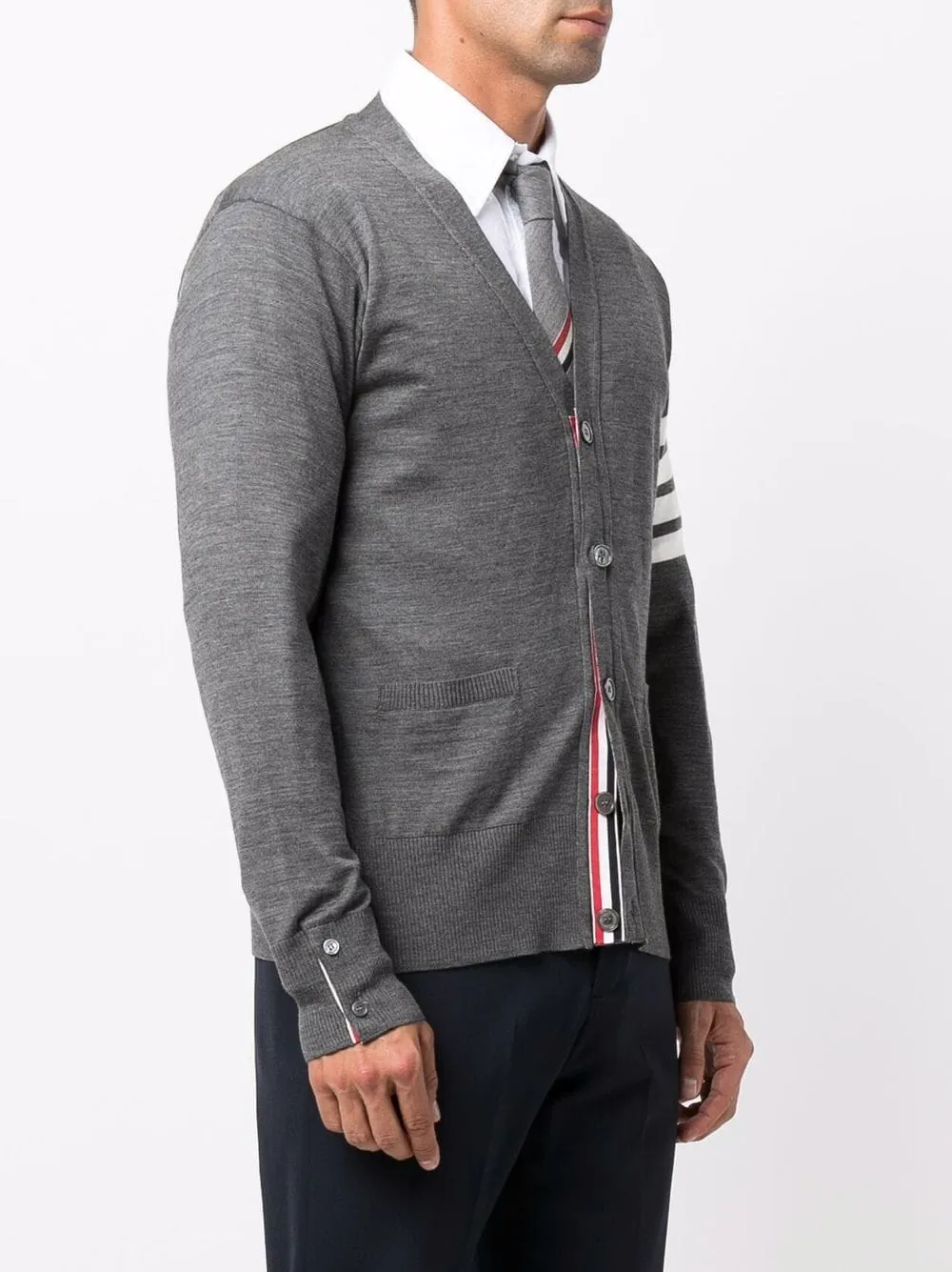 Thom Browne 4 Bar Wool Cardigan