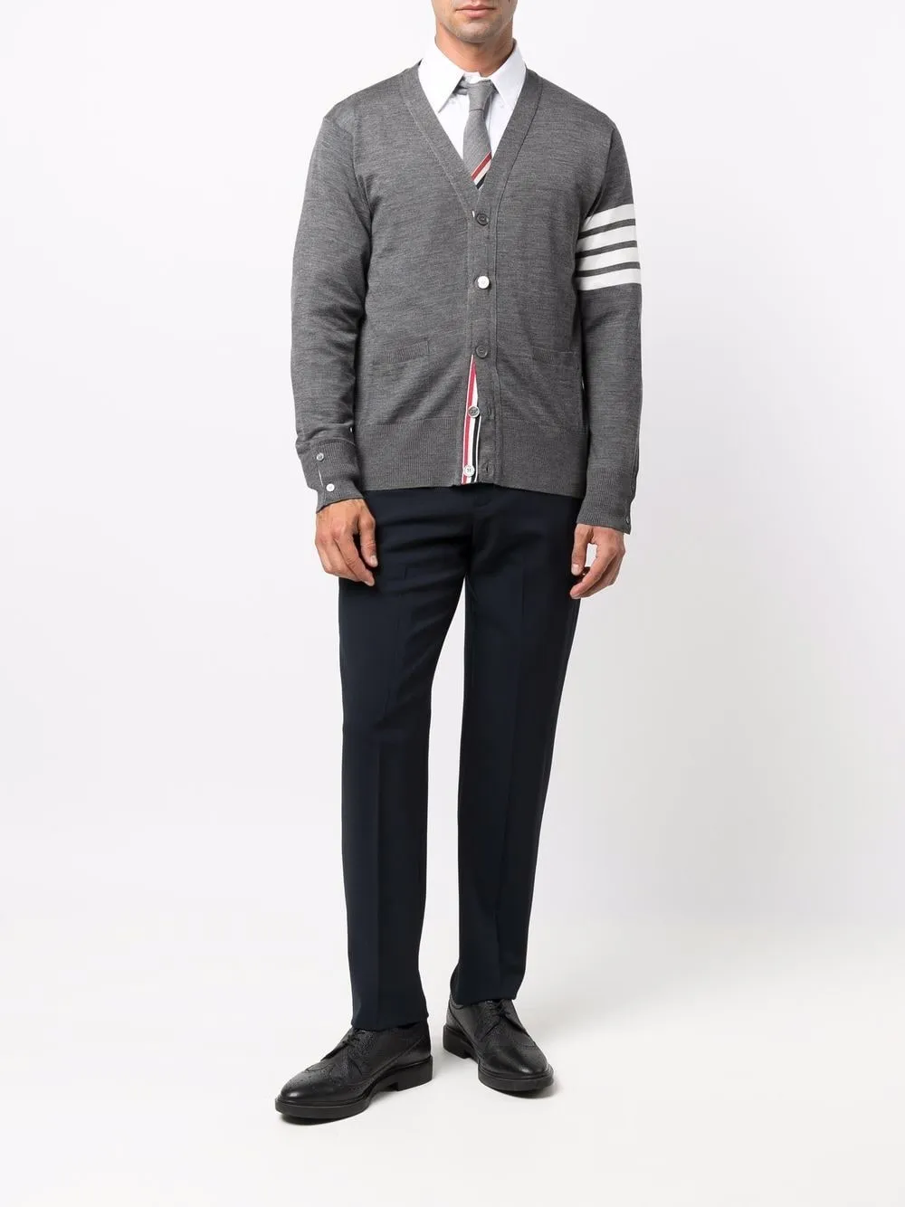 Thom Browne 4 Bar Wool Cardigan