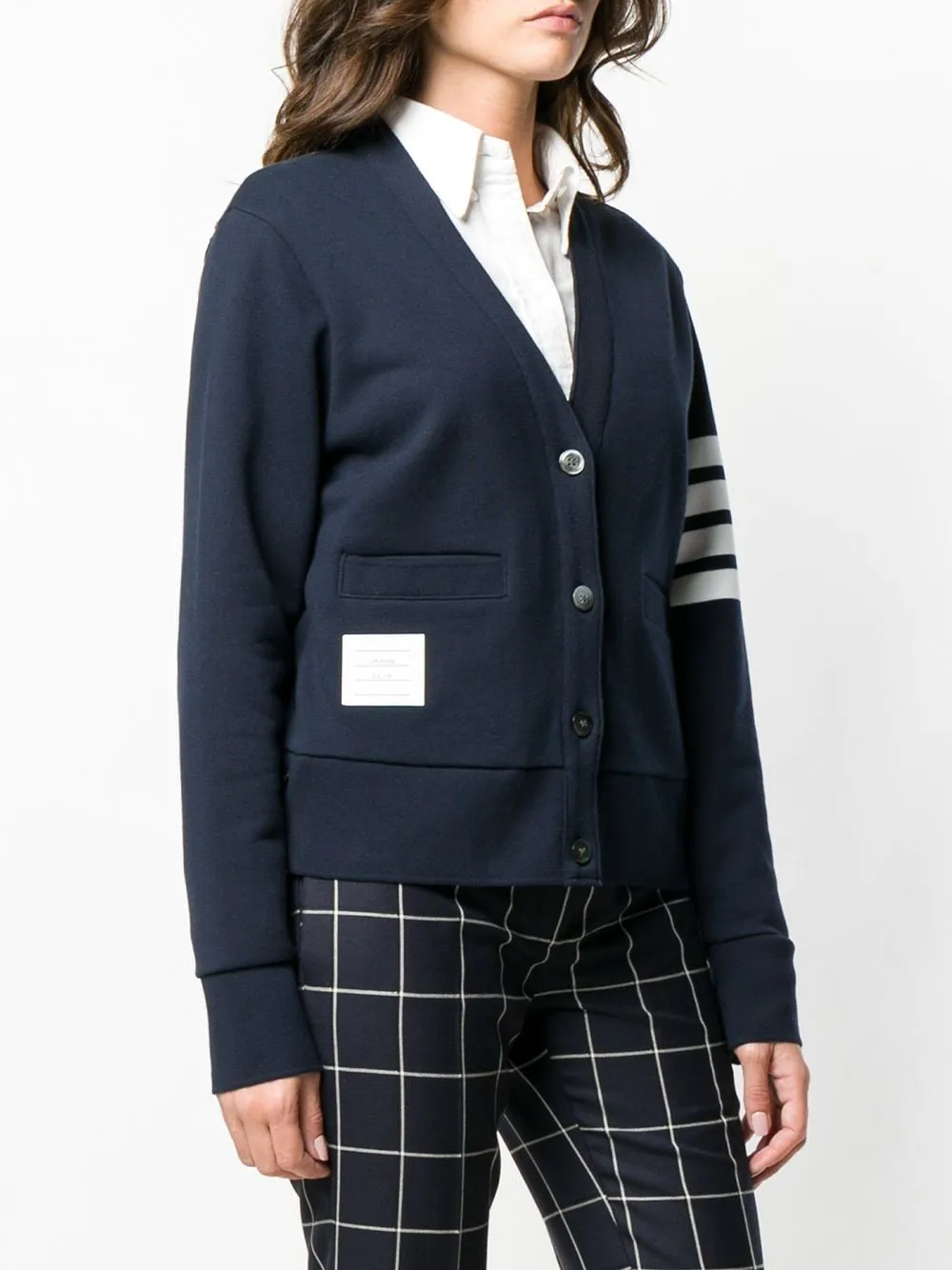 Thom Browne 4bar Cotton Cardigan