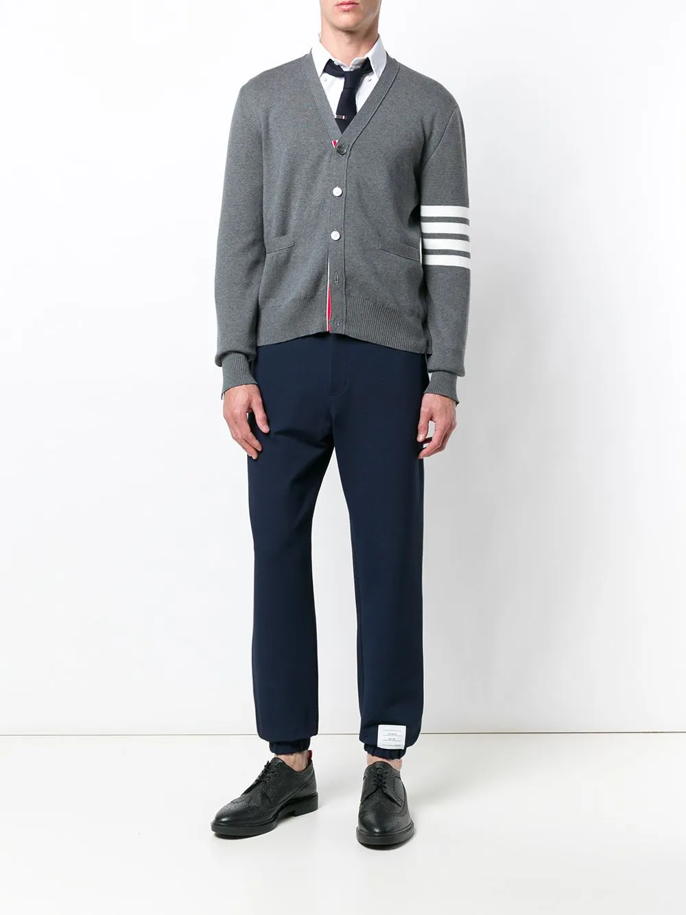 Thom Browne Rwb Cotton Cardigan