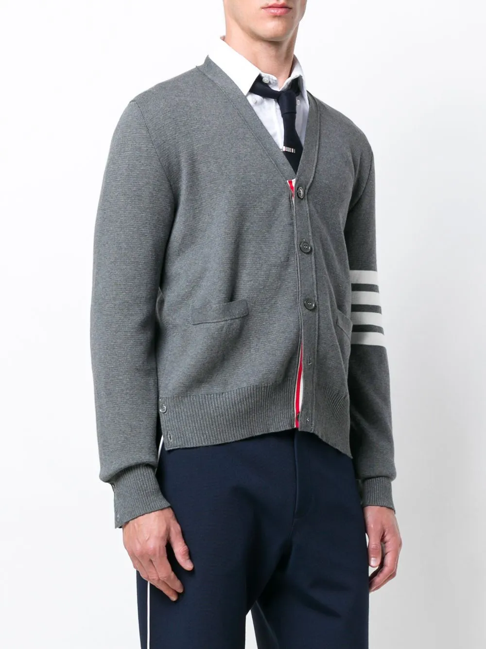 Thom Browne Rwb Cotton Cardigan