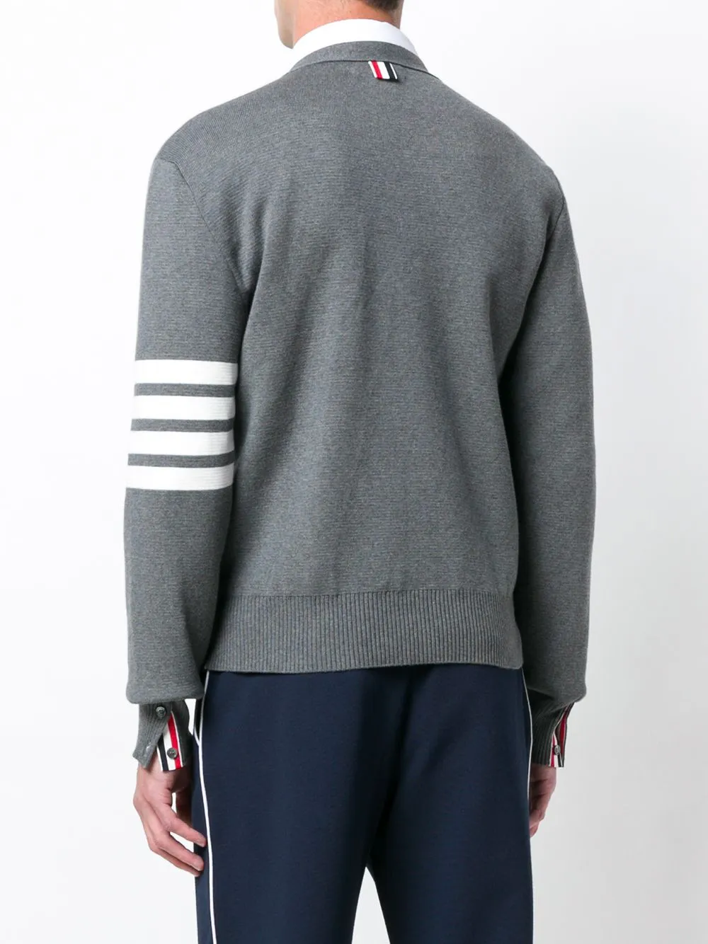 Thom Browne Rwb Cotton Cardigan