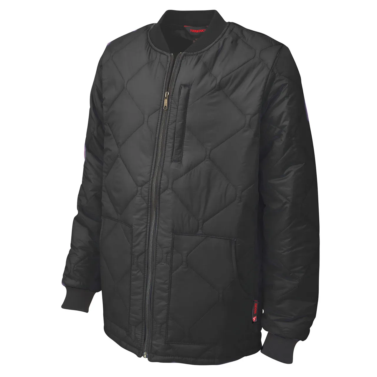 Tough Duck Black Freezer Jacket with Quilted Insulated Lining WJ16