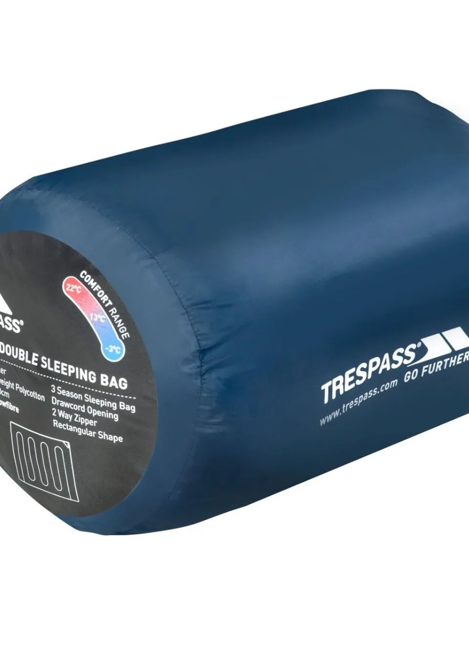 Trespass Navy Catnap 3 Season Double Sleeping Bag