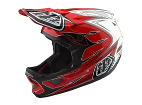 Troy Lee Designs D3 Composite Full Face Helmet - Corona Red-White - 2018