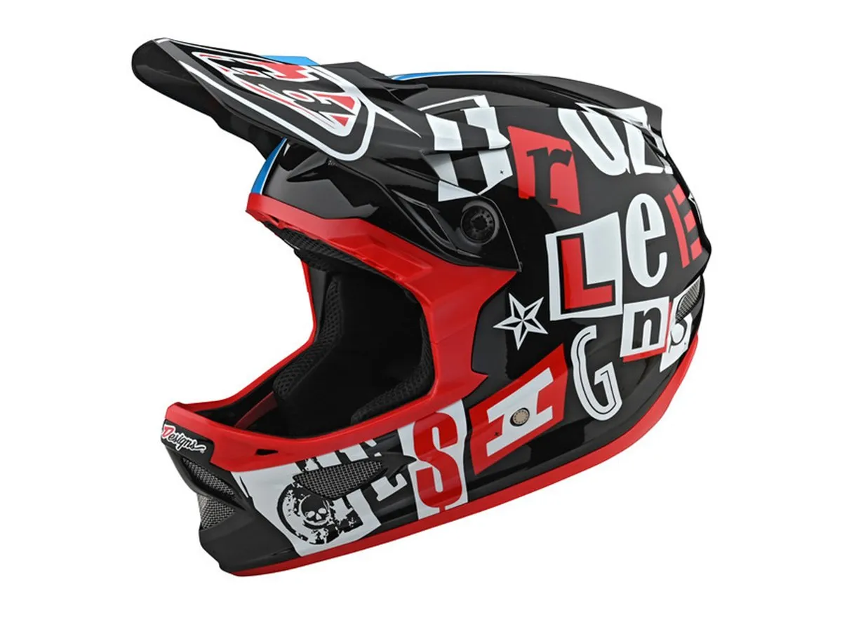 Troy Lee Designs D3 Fiberlite Full Face Helmet - Anarchy - Black - 2021