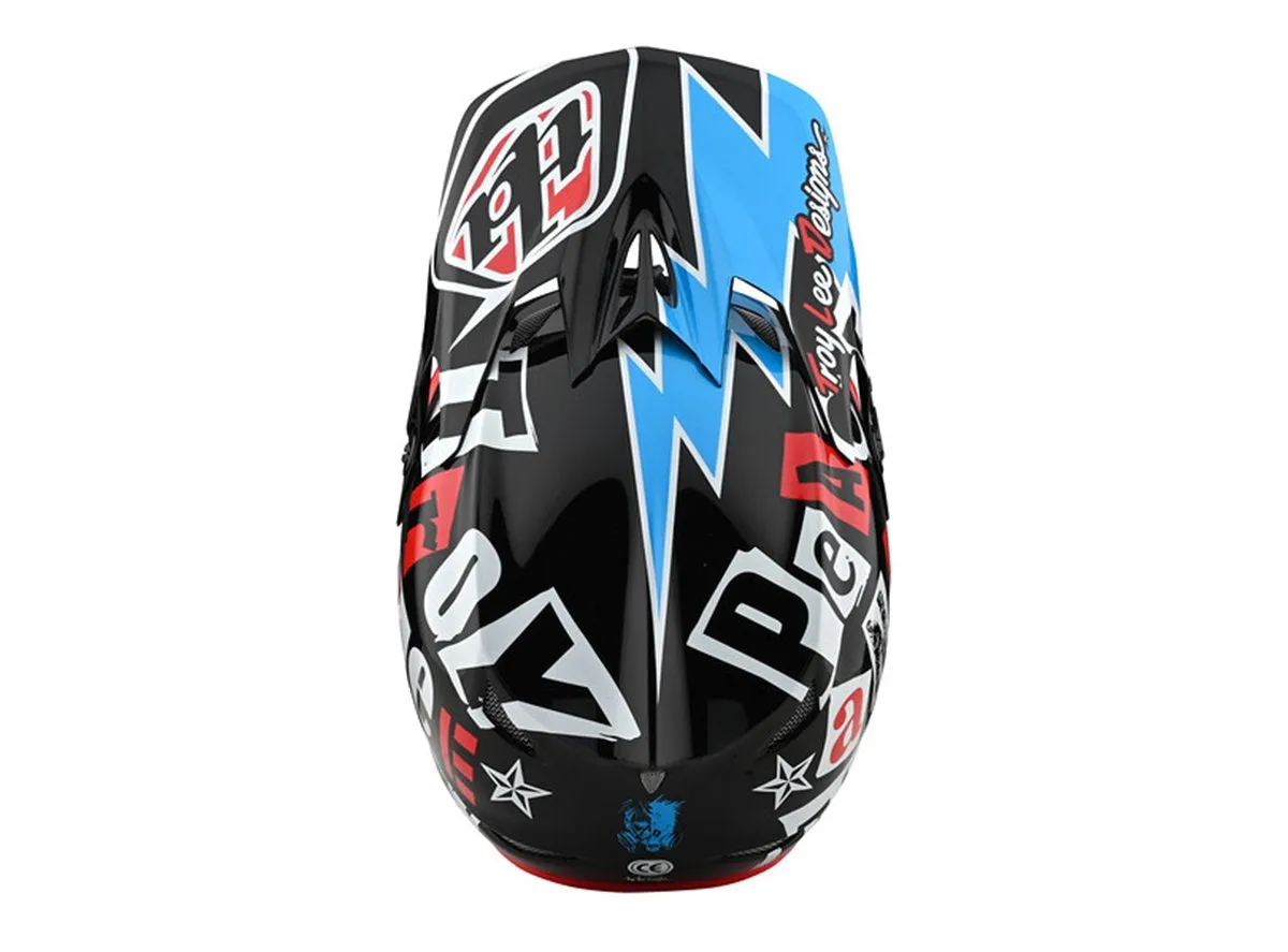 Troy Lee Designs D3 Fiberlite Full Face Helmet - Anarchy - Black - 2021