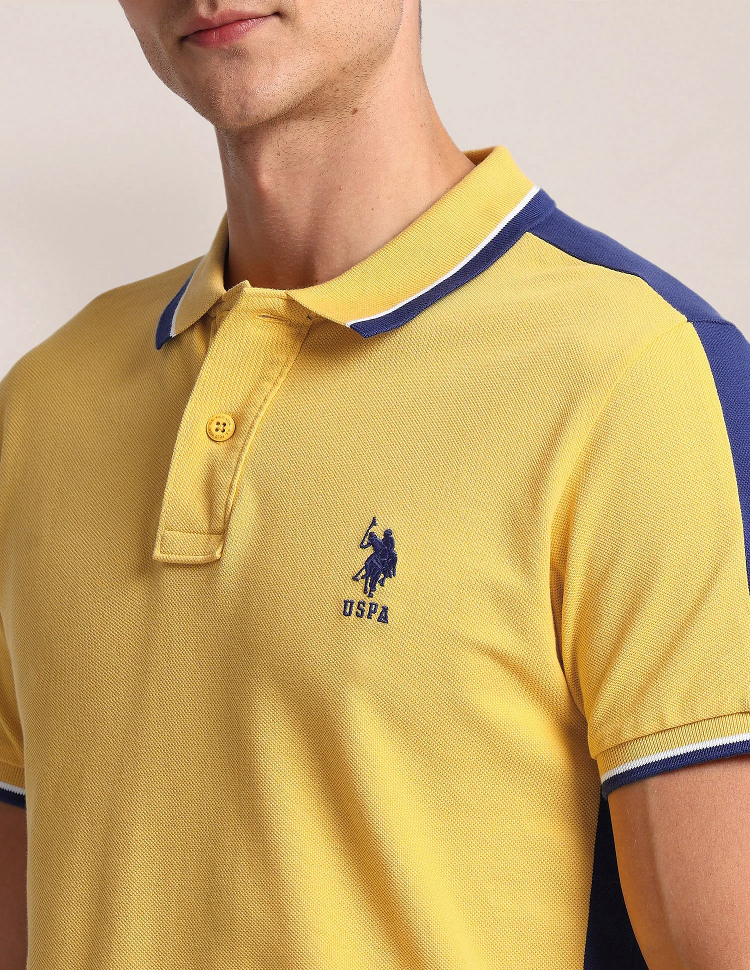 U.S. Polo Assn. Colour Blocked Slim Fit Polo Shirt