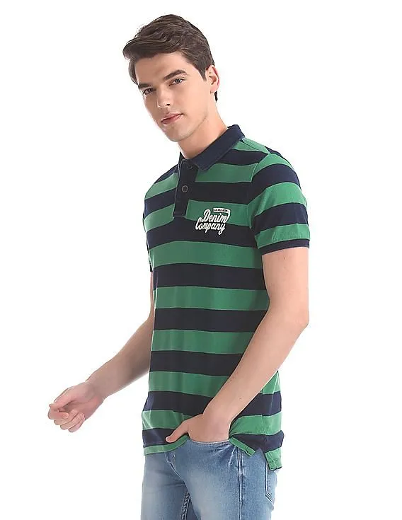 U.S. Polo Assn. Denim Co. Horizontal Stripe Pique Polo Shirt