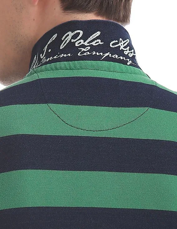 U.S. Polo Assn. Denim Co. Horizontal Stripe Pique Polo Shirt