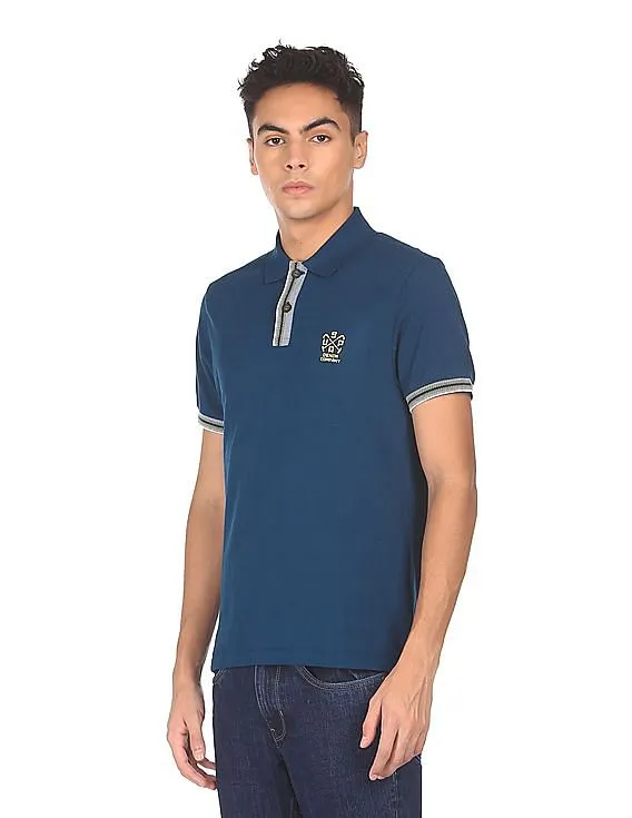 U.S. Polo Assn. Denim Co. Ribbed Collar Solid Polo Shirt