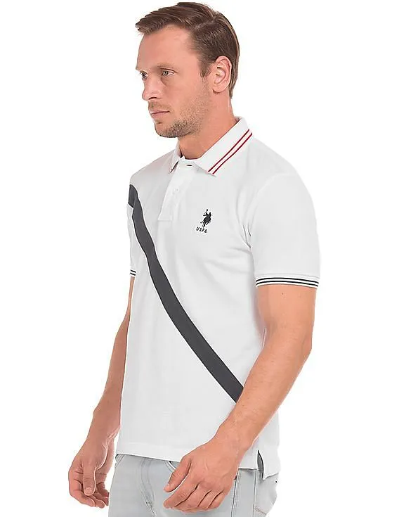 U.S. Polo Assn. Slim Fit Cut And Sew Panel Polo Shirt