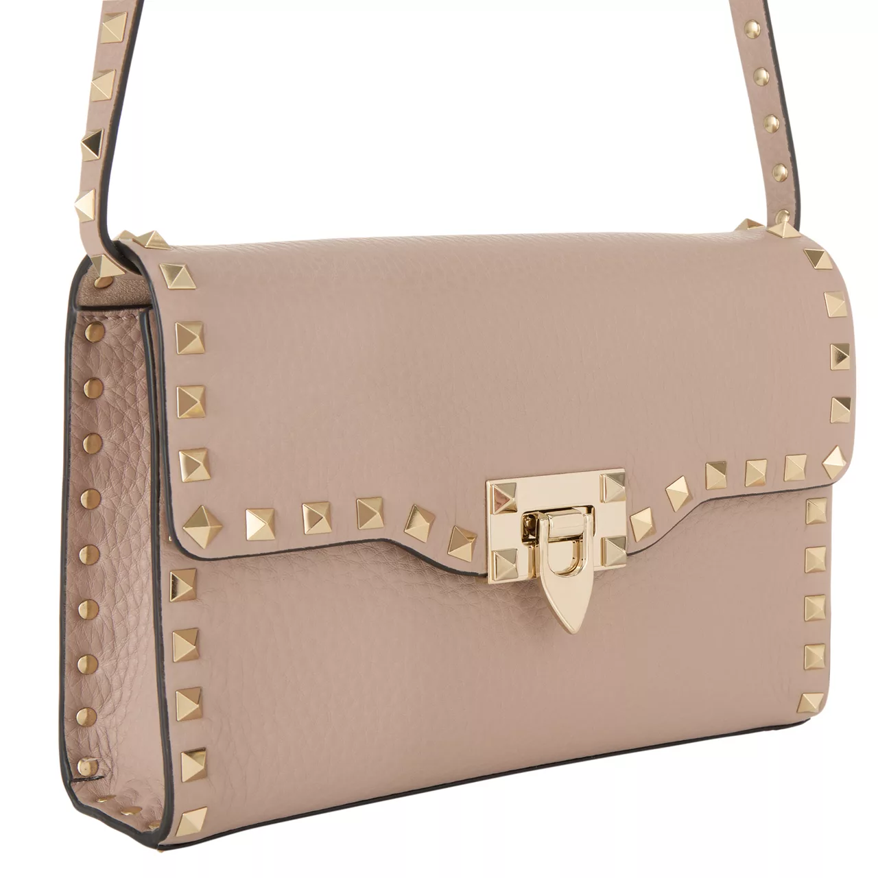 VALENTINO GARAVANI Rockstud Small Shoulder Bag - Poudre