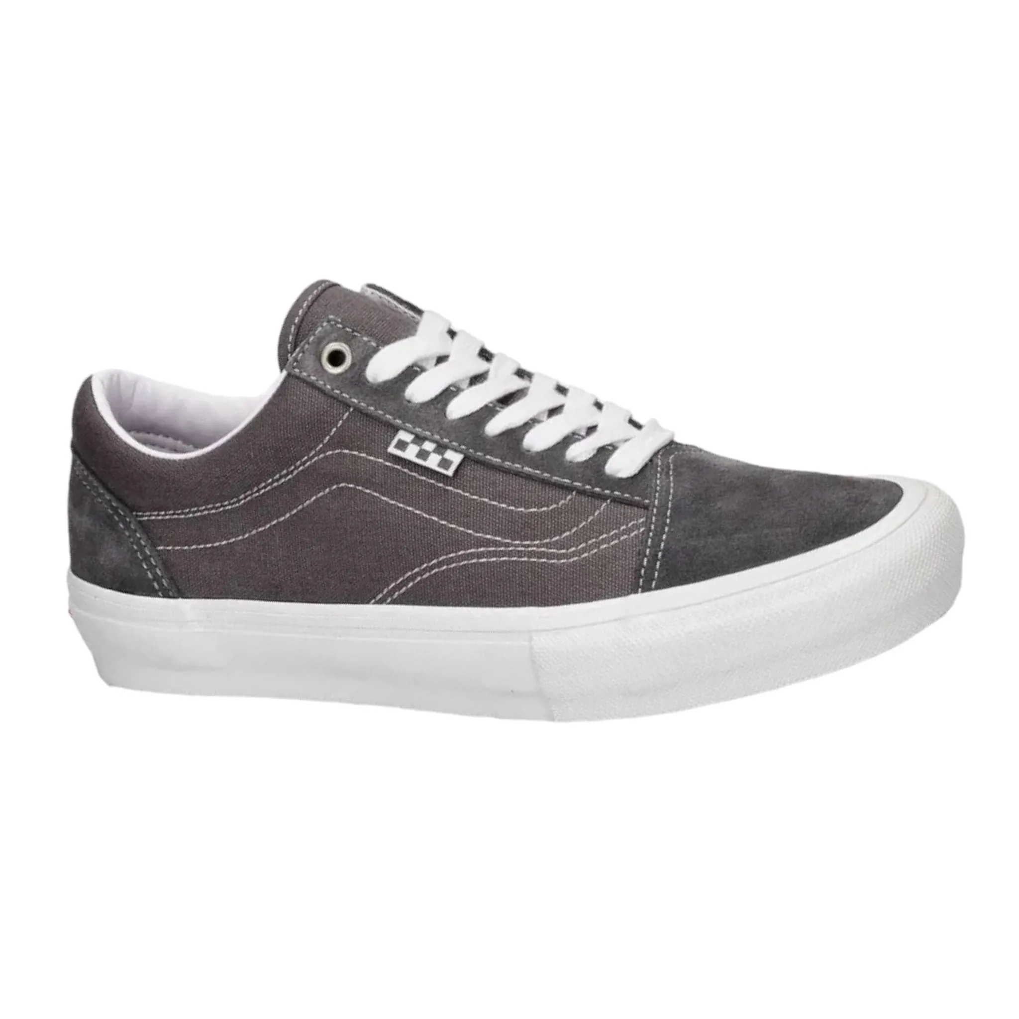 Vans Skate Old Skool Pro Shoes Pewter/True White