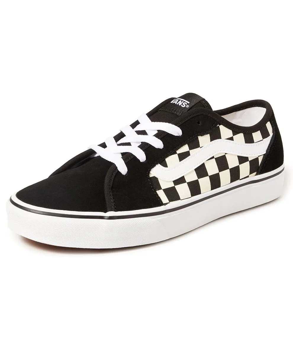 VANS Womens Filmore Decon Checkerboard Trainers Black/White