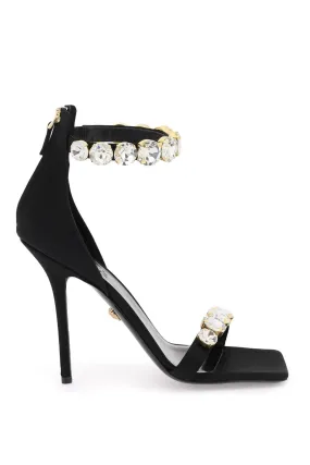 Versace - Sandales Versace Satin Sandals With Crystals