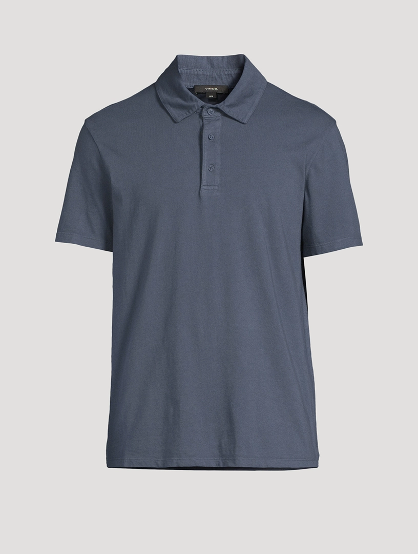 VINCE Garment-Dyed Polo Shirt