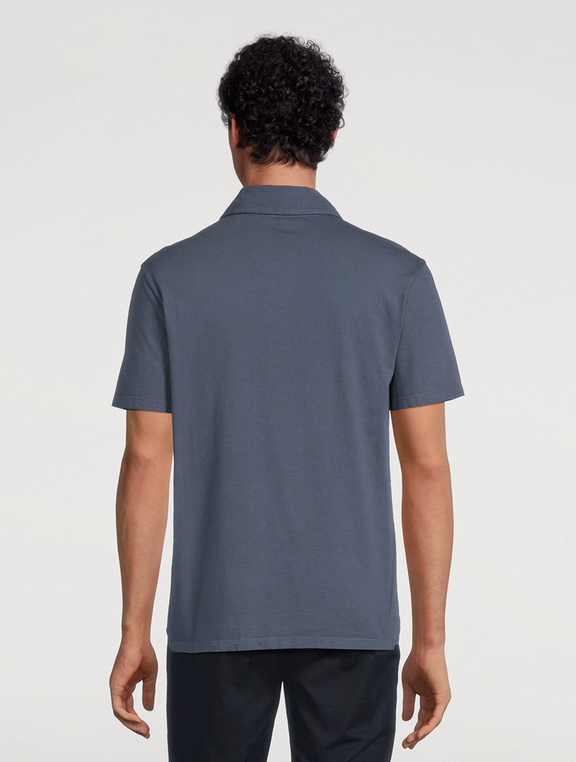 VINCE Garment-Dyed Polo Shirt