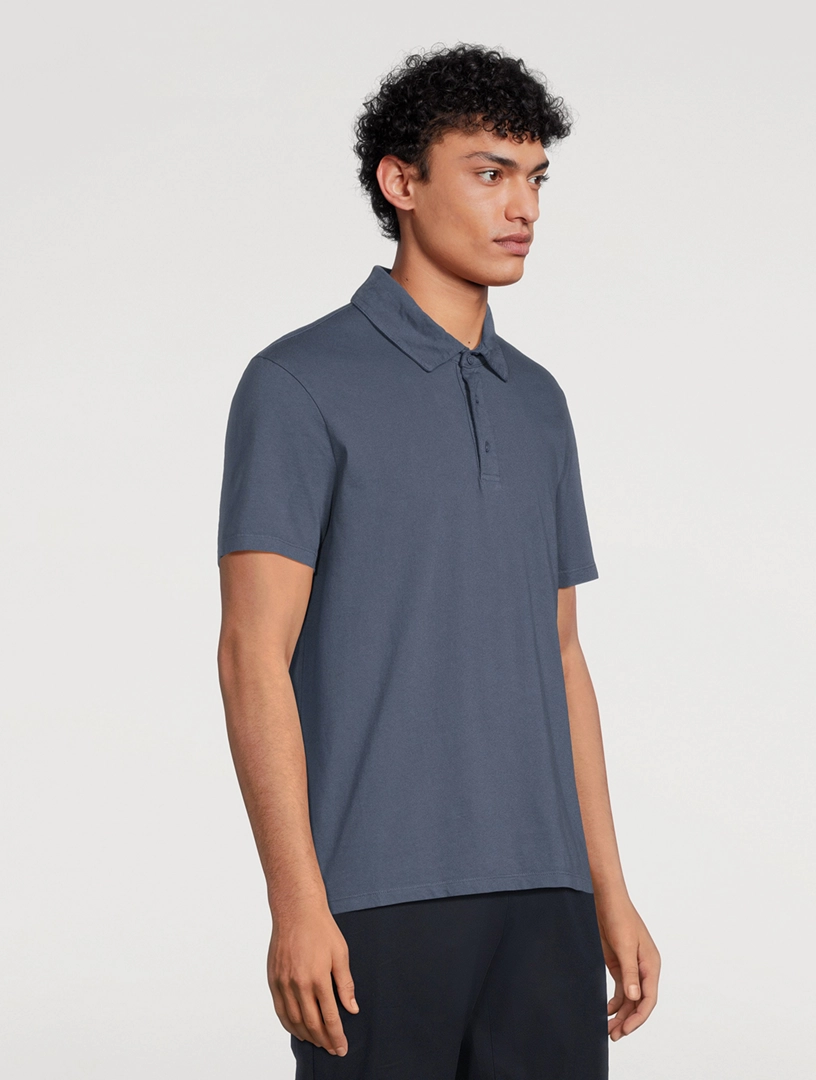 VINCE Garment-Dyed Polo Shirt