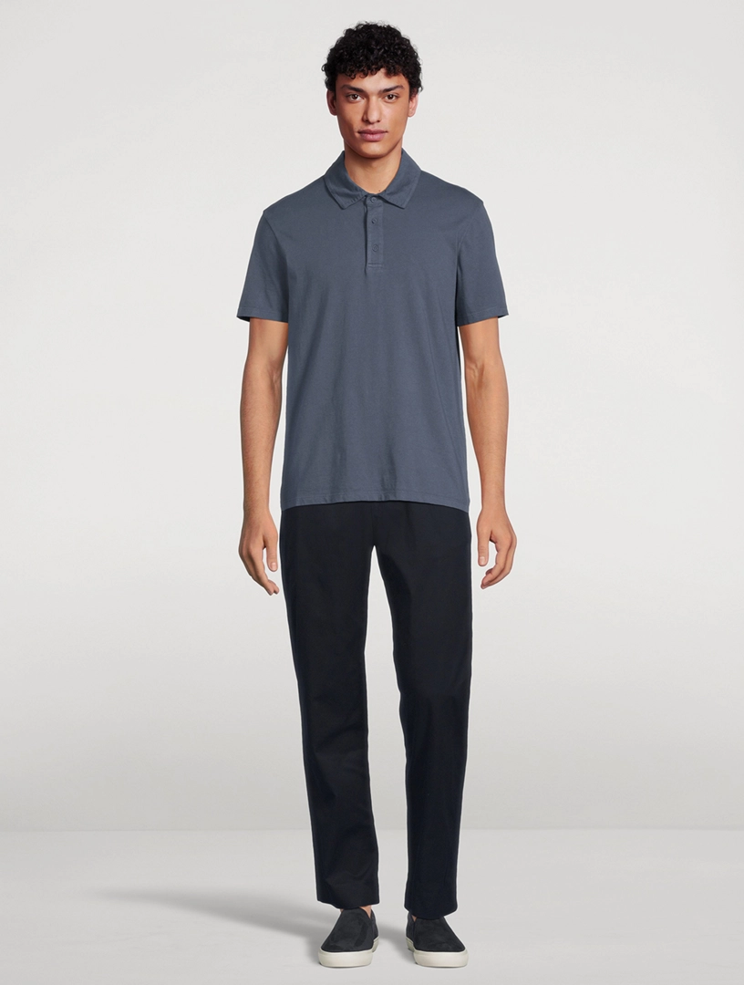 VINCE Garment-Dyed Polo Shirt