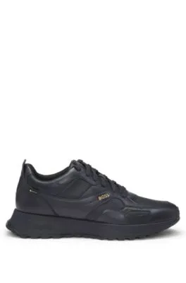 Waterproof GORE-TEX trainers in polished leather