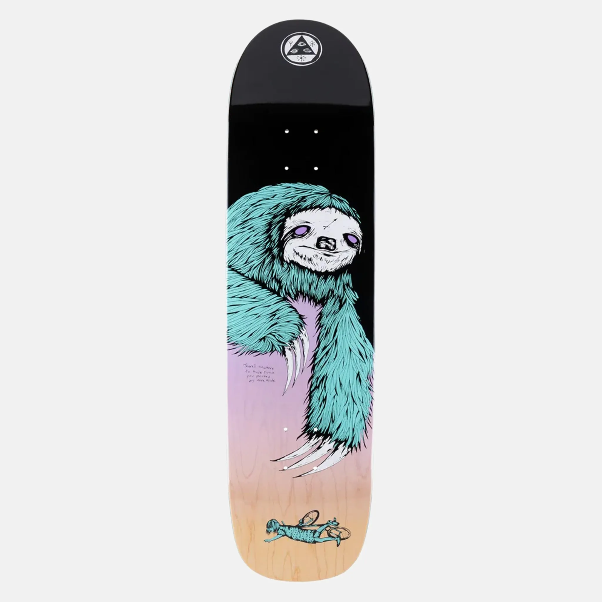 Welcome Skateboards - 8.38 Sloth On Son Of Planchette Skateboard Deck - Black / Lavender