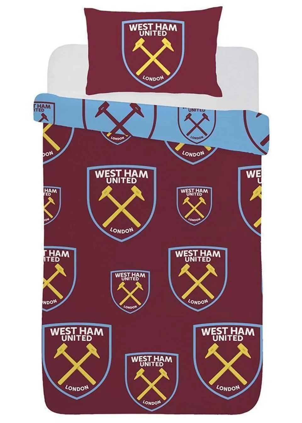 West Ham United FC Red Duvet Cover Set