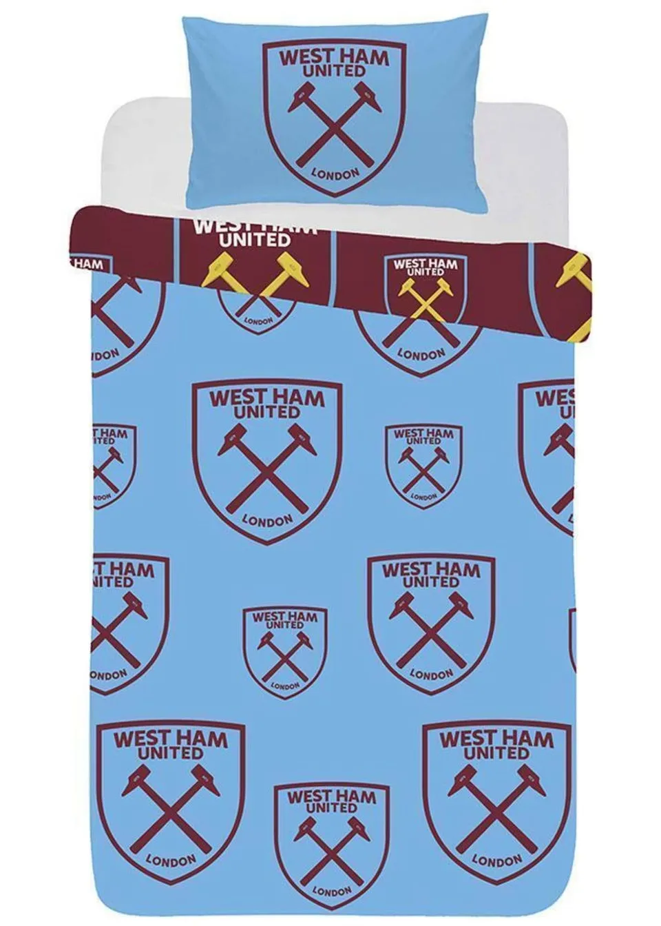 West Ham United FC Red Duvet Cover Set