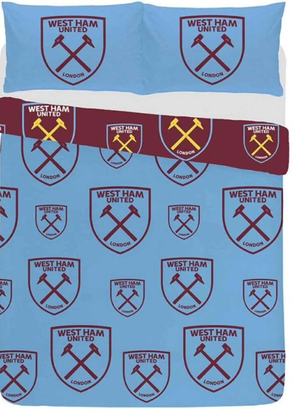 West Ham United FC Red Duvet Cover Set