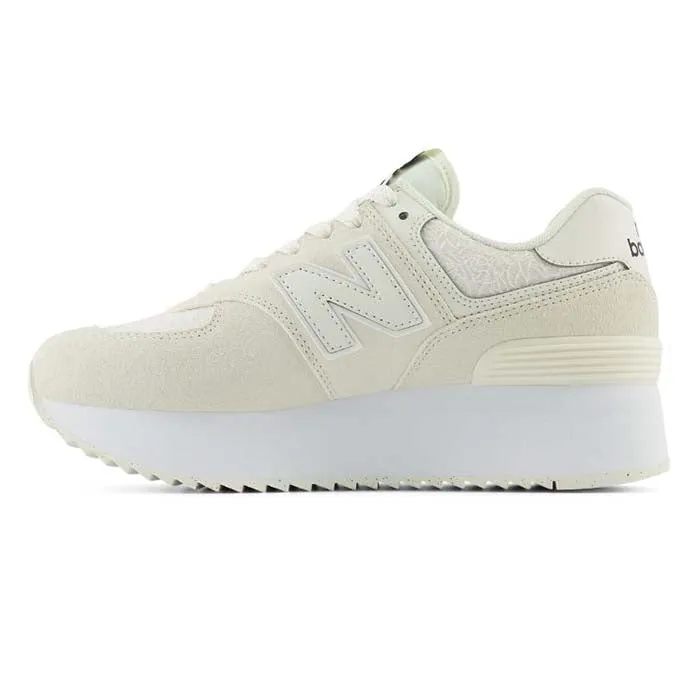 Womens New Balance 574+ in Sea Salt/Black/Sea Salt